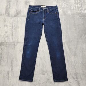 Gap 1969 Jeans Womens 31R Blue Stretch Straight Dark Rinse Wash Denim Casual